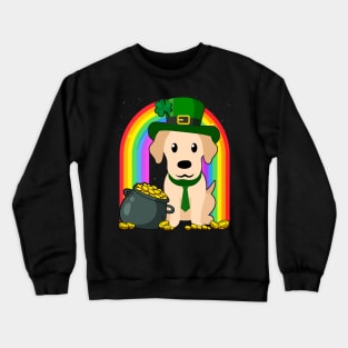 Labrador Rainbow Irish Clover St Patrick Day Dog Gift product Crewneck Sweatshirt